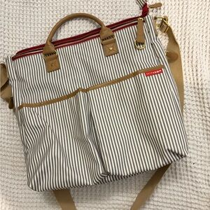 Skip Hop Duo Striped Diaper Bag